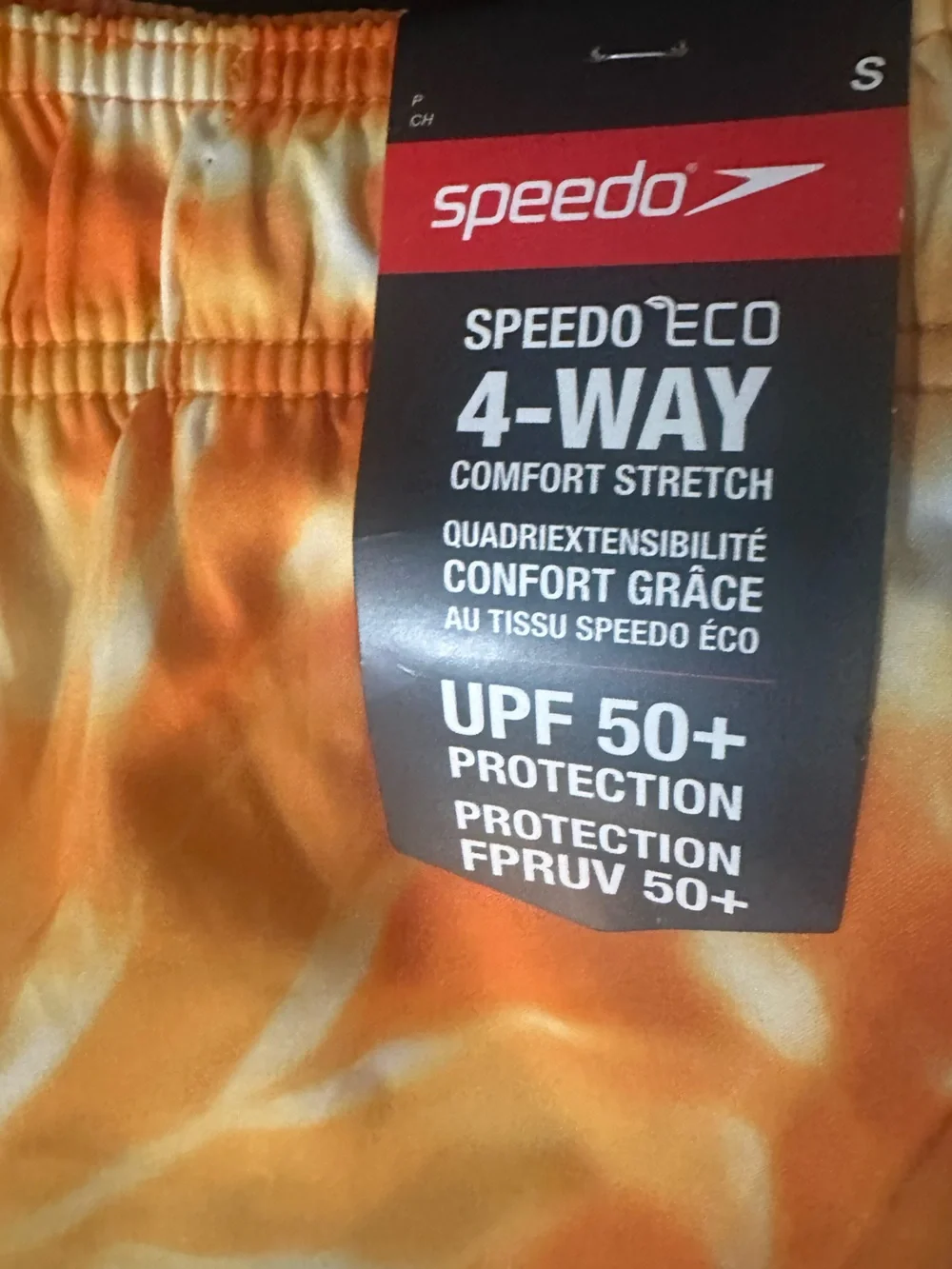 Speedo Men’s Orange Tie-Dye Swim Shorts